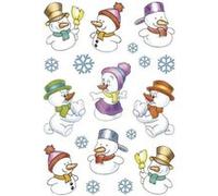 Herma stickers de noel decor bonhommes de neige 3 x 18 sticks 3216 G