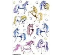 Herma stickers decor licornes 2 feuilles 85 x 120 mm de 9 stickers 3427 G