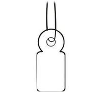 HERMA 6949 étiquettes à suspendre avec fil blanc (10 x 22 mm, mini, longueur de filetage env. 8 cm) étiquettes en carton à suspendre pour étiquetage, 1000 étiquettes de prix, blanc