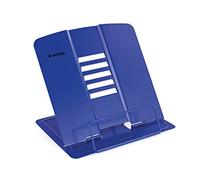 HERMA Support de lecture en métal (19,8 x 22,2 x 3,3 cm plié) réglable sur 5 niveaux, antidérapant, support de livre pour l'école, la cuisine et le bureau, porte-livre pour enfants, bleu