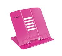 HERMA Support de lecture en métal (19,8 x 22,2 x 3,3 cm plié) réglable sur 5 niveaux, antidérapant, support de livre pour l'école, la cuisine et le bureau, porte-livre pour enfants, rose