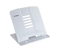 Herma Support de lecture en métal 19,8×22,2×3,3 cm plié réglable 5 niveaux antidérapant blanc
