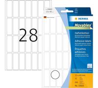Herma ¿Tiquettes "Movables" 13 X 40 Mm, Manuelle, Blanc, Sur 32 Feuilles