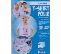 Herma Tranp. Tshirt A4 P.Textile Clair Et Blanc, 20 Feuilles 4525