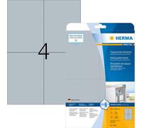 HERMA Typenschildetiketten A4 silb. 105x148 mm Folie 100 St.
