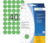 HERMA Vielzwecketiketten grün 19 mm rund Papier 1280 St.