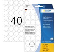 HERMA Vielzwecketiketten weiß 19 mm rund Papier 1280 St.