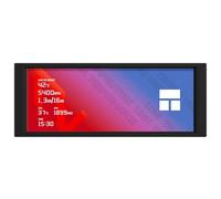 Hermalright Trofeo Vision LCD Black Edition Boîtier sous-écran avec écran LCD couleur de 6,8" (résolution 1280 x 480) avec un écran magnétique prenant en charge les images dynamiques/statiques DIY