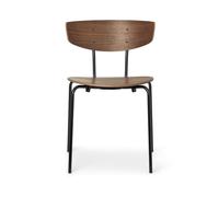 Herman Chaise de Table à Manger Noir/Noyer