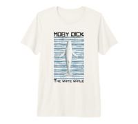 Herman Melville Illustration de Moby Dick la Baleine Blanche T-Shirt Haut de Gamme