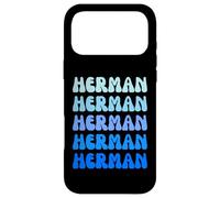 Herman Retro Name Stack Design Coque pour iPhone 17 Pro Max