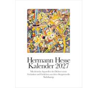 Hermann Hesse Kalender 2027: Wandkalender mit Spiralbindung, 12 Blatt, 32 x 42 cm | Monatskalender mit dreizehn Aquarellen sowie Gedichten und Gedanken aus dem 'Steppenwolf'