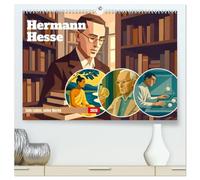 Hermann Hesse. Sein Leben, seine Werke (hochwertiger Premium Wandkalender 2026 DIN A2 quer), Kunstdruck in Hochglanz: Für alle, die den Schriftsteller neu entdecken möchten