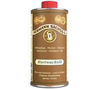 Hermann Sachse Huile de cire dure incolore - 250 ml - Pour l'entretien du bois - Divers types de bois - 2 dans une cire et une huile pour bois pour une forte protection du bois