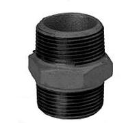 Hermann Schmidt Temperguss 280 mamelon double 14280040 DN 40, 2000 2000 /2", AG/AG, noir