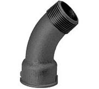 Hermann Schmidt Temperguss 40 coude 14040050 DN 50, 2", 45°, IG/AG, noir