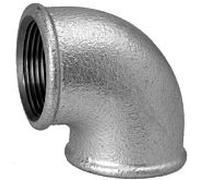 Hermann Schmidt Temperguss 90 angle 13090010 DN 10, 3/8", 90 degrés, IG/IG, galvanisé