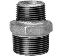 Hermann Schmidt Temperguss mamelon double 2000 /2" x 3/8" filetage extérieur, galvanisé, réduit