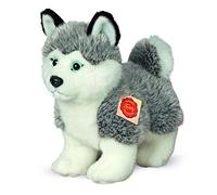 Teddy Hermann Husky, Kuscheltier, Stofftier, Plüschtier, Hund, stehend, Plüsch, Grau Weiß, 23 cm, 92701