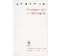 Herméneutique et philosophie