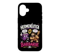 Herméneutique ou Barbarie Humour Philosophique Coque pour iPhone 16