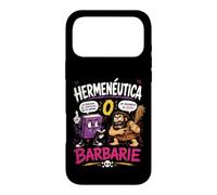 Herméneutique ou Barbarie Humour Philosophique Coque pour iPhone 17 Pro Max