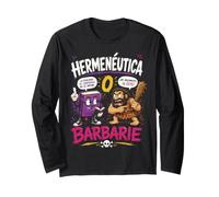 Herméneutique ou Barbarie Humour Philosophique Manche Longue