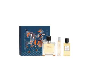 HERMÈS - Coffret Terre d'Hermès Coffret pour Homme Parfum 75ml + vapo 15ml + Gel douche 40ml - Kapao Parfumerie en ligne française