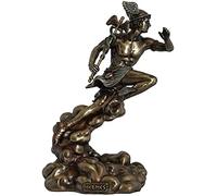 Hermes Mercury Statue de dieu romain grec finition bronze 21,6 cm
