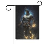 Hermès, messager des dieux, drapeau double face d'extérieur (32 cm x 47 cm) pour jardin, cour, maison, décoration de fêtes et de vacances