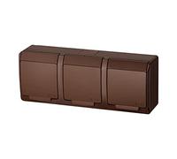 HERMES Prise 3x2P+Z IP44 marron 0323-06 mask5901130483105
