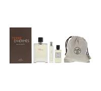 Hermès Terre d'hermès Coffret cadeau 4 pièces Eau de Toilette 100 ml Eau de Toilette 10 ml Gel Douche Cheveux & Corps 40 ml Pochette N/A