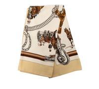 Hermès Vintage - Écharpe Equipages Pre-owned - Femme - Pre-owned - Blanc - Taille: ONE Size