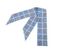 Hermès Vintage, Femme, Pre-owned, Bleu, Taille: ONE Size Pre-owned The Couvertures Et Tenues De Jour Twilly Scarf