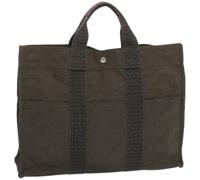 Hermès Vintage, Femme, Pre-owned, Gris, Taille: ONE Size Pre-owned Toile cabas