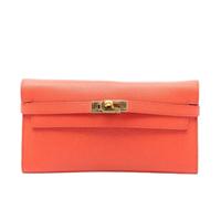 Hermès Vintage - Portefeuille long Kelly Pre-owned - Femme - Pre-owned - Orange - Taille: ONE Size