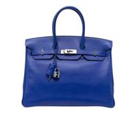 Hermès Vintage - Pre-owned Birkin 35 - Femme - Pre-owned - Bleu - Taille: ONE Size