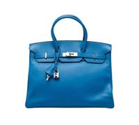 Hermès Vintage - Pre-owned Birkin 35 - Femme - Pre-owned - Bleu - Taille: ONE Size