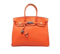 Hermès Vintage - Pre-owned Birkin 35 - Femme - Pre-owned - Orange - Taille: ONE Size