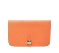Hermès Vintage - Pre-owned Dogon Duo Wallet - Femme - Pre-owned - Orange - Taille: ONE Size