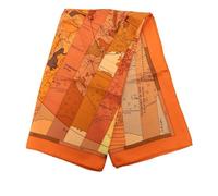 Hermès Vintage - Pre-owned Le Monde Est Vaste Foulard - Femme - Pre-owned - Orange - Taille: ONE Size