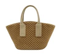 Hermès Vintage - Pre-owned Panier Bas PM Linen Tote Bag - Femme - Pre-owned - Brun - Taille: ONE Size