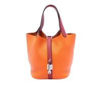 Hermès Vintage - Pre-owned Picotin Lock 18 - Femme - Pre-owned - Orange - Taille: ONE Size