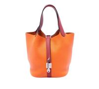 Hermès Vintage - Pre-owned Picotin Lock 18 - Femme - Pre-owned - Orange - Taille: ONE Size
