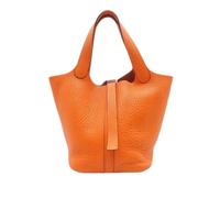 Hermès Vintage - Pre-owned Picotin Lock - Femme - Pre-owned - Orange - Taille: ONE Size