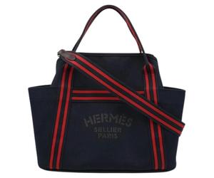 Hermès Vintage - Pre-owned Sac de Pansage Grooming Tote Sac bandoulière - Femme - Pre-owned - Bleu - Taille: ONE Size