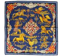 Hermès Vintage - Pre-owned Silk Scarf - Femme - Pre-owned - Bleu - Taille: ONE Size