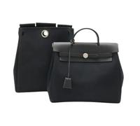 Hermès Vintage - Pre-owned Vintage Toile Officier Sac à Dos Sac à Main - Femme - Pre-owned - Noir - Taille: ONE Size