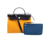 Hermès Vintage - Sac à main vintage Pre-owned Toile Officier - Femme - Pre-owned - Jaune - Taille: ONE Size