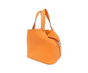 Hermès Vintage - Sac cabas Picotin Lock MM Clemence Pre-owned - unisex - Pre-owned - Orange - Taille: ONE Size